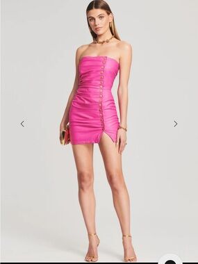 Retrofete LEATHER MEGH DRESS